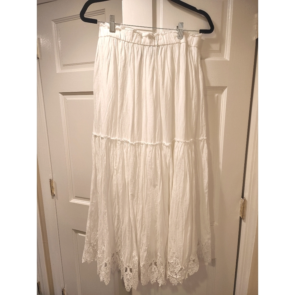 Zara White Maxi Skirt
